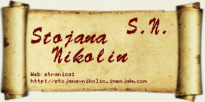 Stojana Nikolin vizit kartica